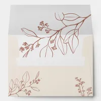 Boho Floral Earthy Beige Envelope