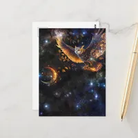 Owl in the Night Sky Postcard