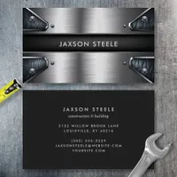 Industrial Steel Plate Modern Metal Business Card