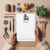 Empowered Black Woman Crafting Queen Design Letterhead