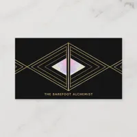 *~* Boho Triangles Sacred Geometry Alchemy Gold Business Card