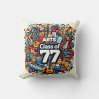 Arts high school class of 77 throw pillow