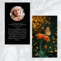 Butterfly Photo Memorial Prayer Card