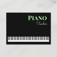 Piano Teacher Modern Stylish Keyboard Music Tutor Business Card