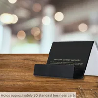 Simple Black Desk Business Card Holder 