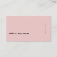 Simple Minimalist QR Code Pale Pink Modern Stylish Business Card