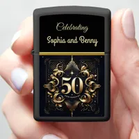 Sophisticated Golden 50th Design Zippo Lighter