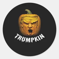 Trumpkin – Funny Donald  Pumpkin Halloween  Classic Round Sticker