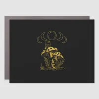 Aesthetic Goblincore And Cottagecore Mushroom Crea Car Magnet