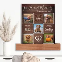 Rustic In Loving Memory 5 Photo Dog Pet Memorial Picture Ledge