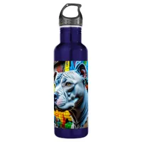 Urban Graffiti Street Art Pitbull Stainless Steel Water Bottle