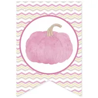 Pink Pumpkin Birthday Party Banner