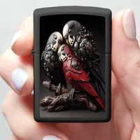 Artistic Parrots with Metallic Gears Zippo Lighter