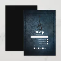 Rock n' Roll Retro Vintage Wedding RSVP Card