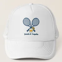 Tennis & Tequila Preppy Tennis Party Trucker Hat