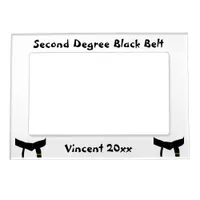 Martial Arts Second Degree Black Belt Magnetic Picture Frame