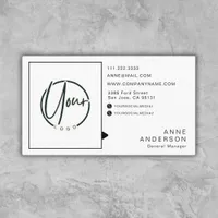 Custom Simple Logo Professional White Business Card