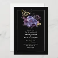 Floral Halloween Gothic Wedding Invitation