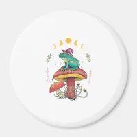 Cottagecore Aesthetic Goblincore Frog Wizard On Mu Magnet