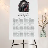 Dark Fantasy Castle Window Gothic Wedding Seating Foam Board