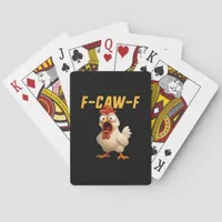 F-Caw-F Chicken Funny Chicken F-Caw-F Gear Vintage Poker Cards