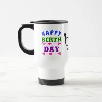 Birthday April Fool's Day Fools Mustache & Glasses Travel Mug