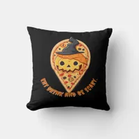 Pizza Party Halloween Pumpkin Witch Hat Essential Throw Pillow