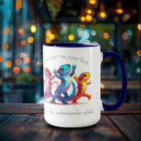 Colorful Salamanders do the Salamander Slide Mug