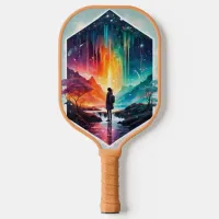 Starry Night Wanderlust: A Whimsical Adventure Pickleball Paddle