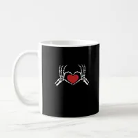 Kids Skeleton Hand Heart Valentines Day Cool Class Coffee Mug