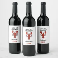 Red lobster party quote name wine label