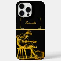 Unveiling Gold Guitar Artistry in a Serene Setting iPhone 16 Pro Max Case