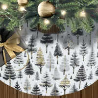 Black Gold Christmas Pattern#26 ID1009 Brushed Polyester Tree Skirt