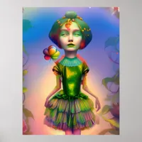 Dorothy as a Lollipop Kid AI generated fantasy art Poster