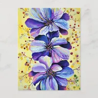 Graceful Shabby Chic Delphinium Flowers Postcard