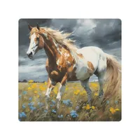 A Gorgeous Pinto Horse Metal Print