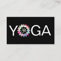 *~* Yoga Mandala OM  Aum  Lotus Teacher Instructor Business Card