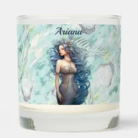 Beautiful Blue-Haired Mermaid  Scented Candle