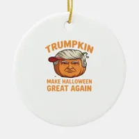 Halloween Trumpkin – Spooky Parody Quote for Hallo Ceramic Ornament