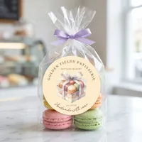 Watercolor Pastel Macaron Patisserie Bakery Classic Round Sticker