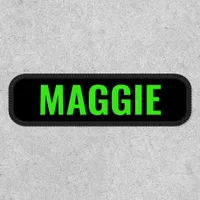 Personalized Neon Green Dog Name Patch