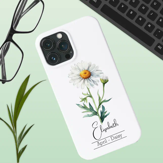 Birth Month Flower April Daisy iPhone 13 Pro Max Case