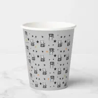 Halloween Skeleton Cat  Paper Cups