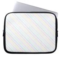 Retro Candy Stripes Diagonal Pinstripes 10 inch Laptop Sleeve