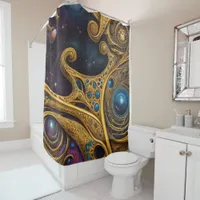 Ancient symbols pattern in vibrant Abstract Design Shower Curtain