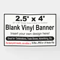 2.5' x 4' Design your Own Banner