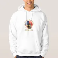 No Kings In America Since 1776 US Flag Patriotic  Hoodie