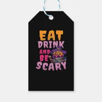 Halloween Pumpkin Eat Drink Be Scary Gift Tags