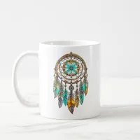 Pretty Teal and Brown Dreamcatcher  Coffee Mug