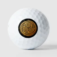 Triple Celtic Knot Swirl Mandala Golf Balls